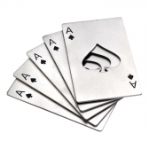 Kit 5 Abridor Garrafa Cerveja Carta Baralho As Espadas Inox