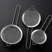 3 Pçs Peneira Coador Em Aço Inox Para Cozinha 3 Tamanhos P M G 8/10/12CM