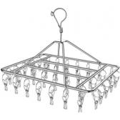 Varal De 40 Clips Inox Prendedores Pratico E Retrátil Cabide Para Roupas Intimas Para Pequenas