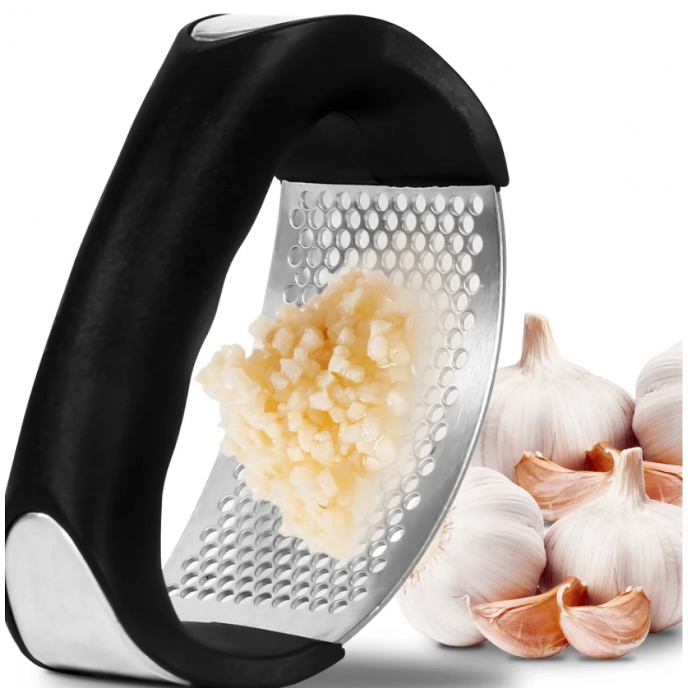 Espremedor Amassador Triturador De Alho Inox Manual Cozinha Garlic Press