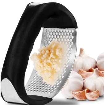 Espremedor Amassador Triturador De Alho Inox Manual Cozinha Garlic Press