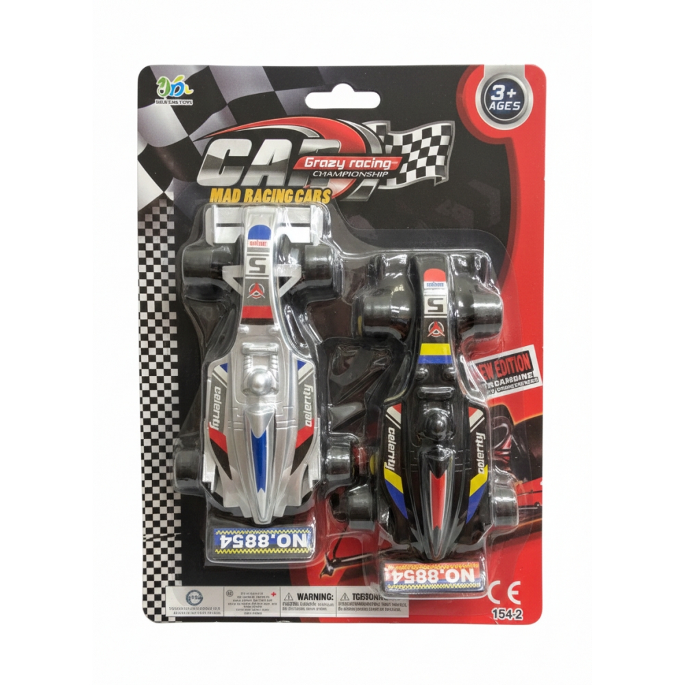 Kit 2 Carrinhos De Corrida Formula 1 Fricção - Mad Racing Kids