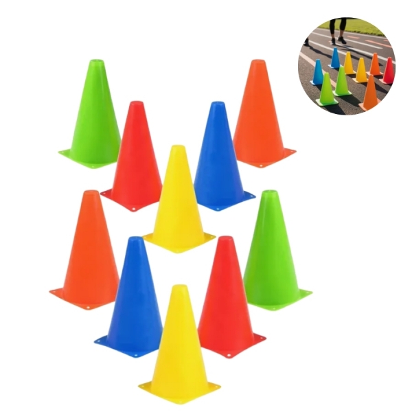 Kit 10 Cones Agilidade Treinamento Funcional Exercícios