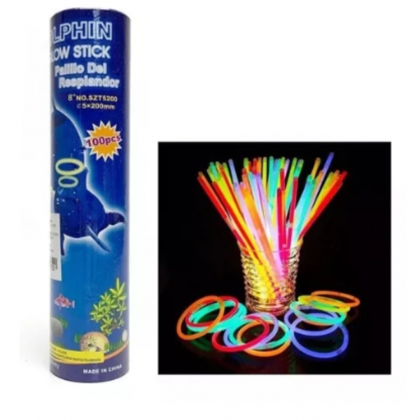 Tubo Pulseira Neon 100 Unidades Festa Aniversário