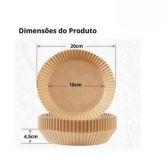 100 Pcs Papel Forro Air Fryer Antiaderente Forma Antiaderente Descatavel