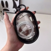 Mini Bolsa Portátil com Zíper Transparente e Estojo para Carregador, Fone de Ouvido e Acessório de Viagem