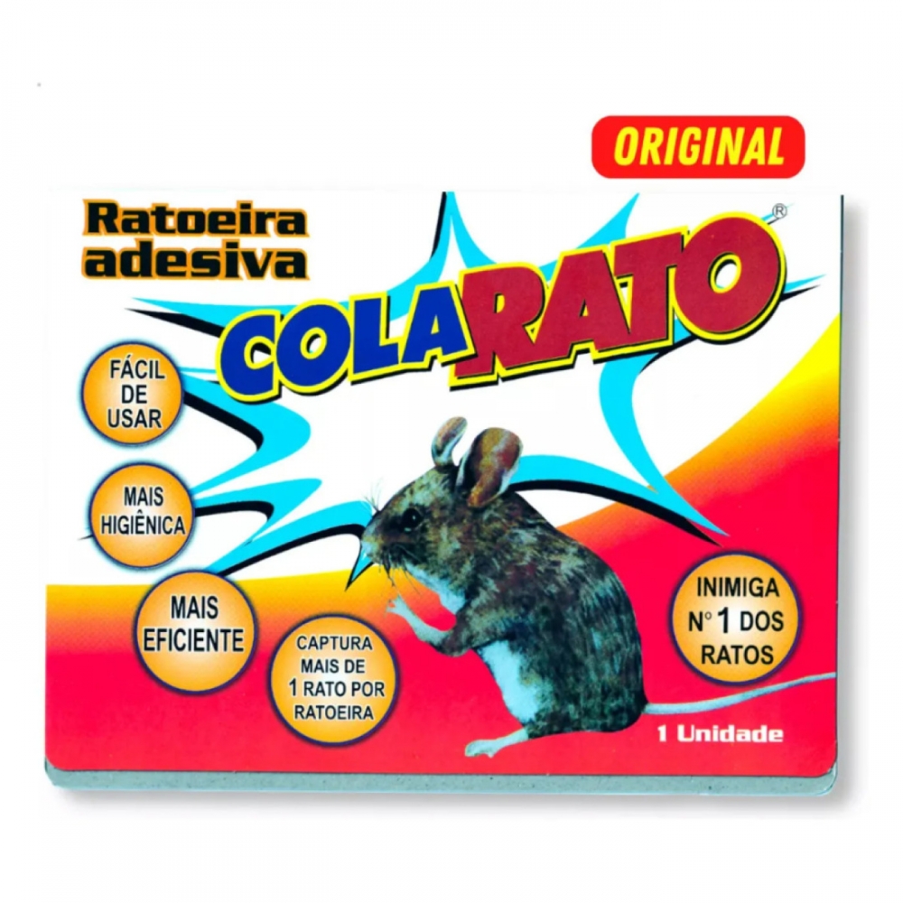 Ratoeira Adesiva Cola Forte Pega Rato Roedor