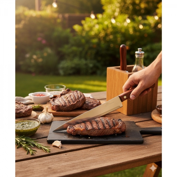 Kit Churrasco Atenas 2 Pcs (Chaira + Faca)