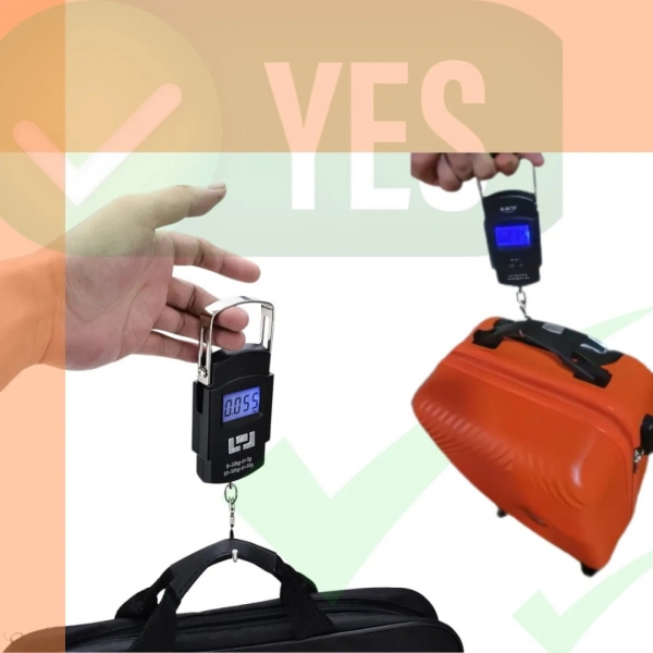 Balança Portátil Para Mala Bagagem Viagem Peixe 50Kg Digital