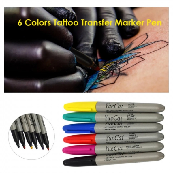 Caneta Marcador Permanente 6 Cores