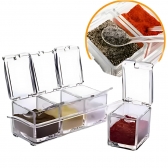 Porta Temperos E Condimentos Em Acrílico 4 Potes