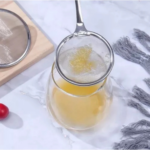 Concha Peneira Tela Fina Coador Pegador Fritura 9cm