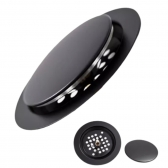 Ralo Click P/banheiro Redondo Preto Black 10x10 Veda Cheiro