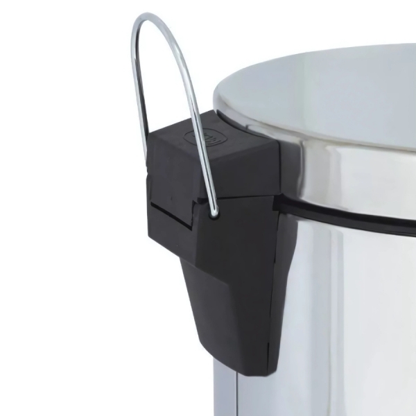 Lixeira Aço Inox Cesto 5 Litros Com Pedal Balde Lixo Removível