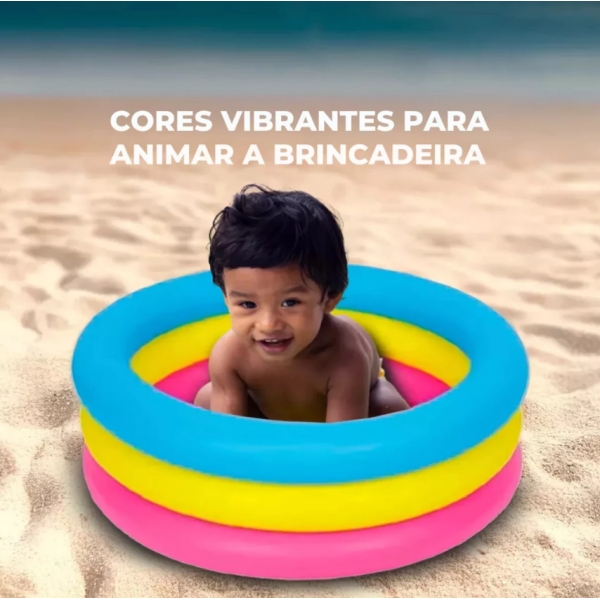Banheira Piscina Inflável 88 L Piscina Para Crianças 3 Anéis