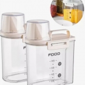 Pote Ração Hermetico Medidor Organizador Acrilico 1 Litro