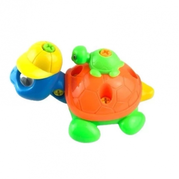 Tartaruga Didática Plástico Brinquedo Desmonta Colorido Exclusivo