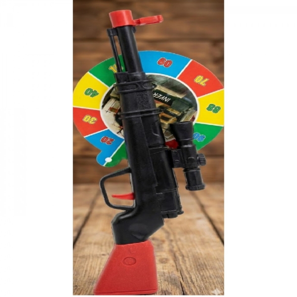 Espingarda Brinquedo Mira Lançador Dardos Com Alvo