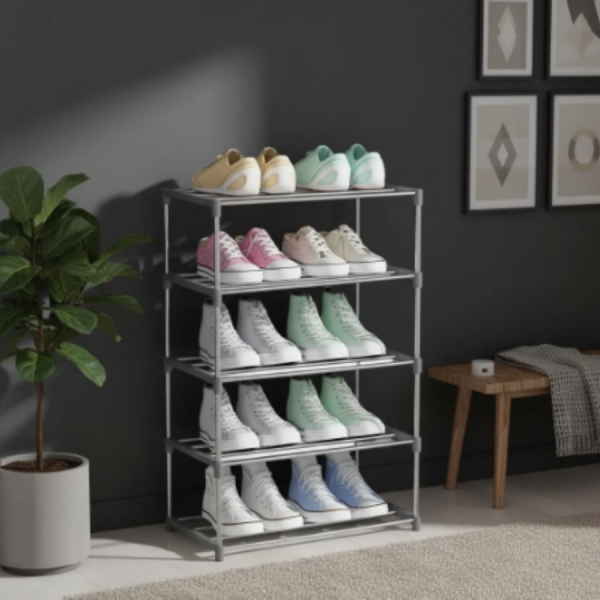Sapateira 5 andares Organizador de Sapatos Tênis 4 Par Desmontavel Movel sapateira entrada estante