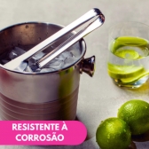 Pegador Universal Liso Inox 24cm Salada Carne Churrasco