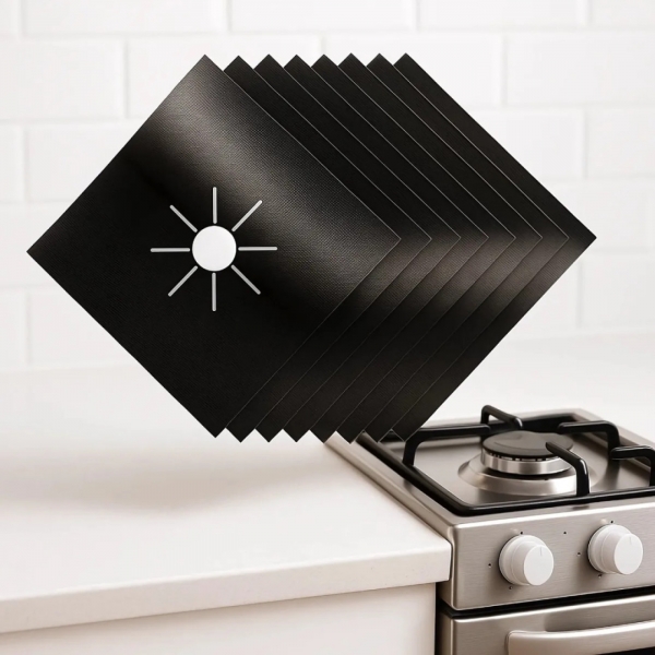 Kit 6 Protetor Boca Fogão Lavável Resistente Teflon 27X27