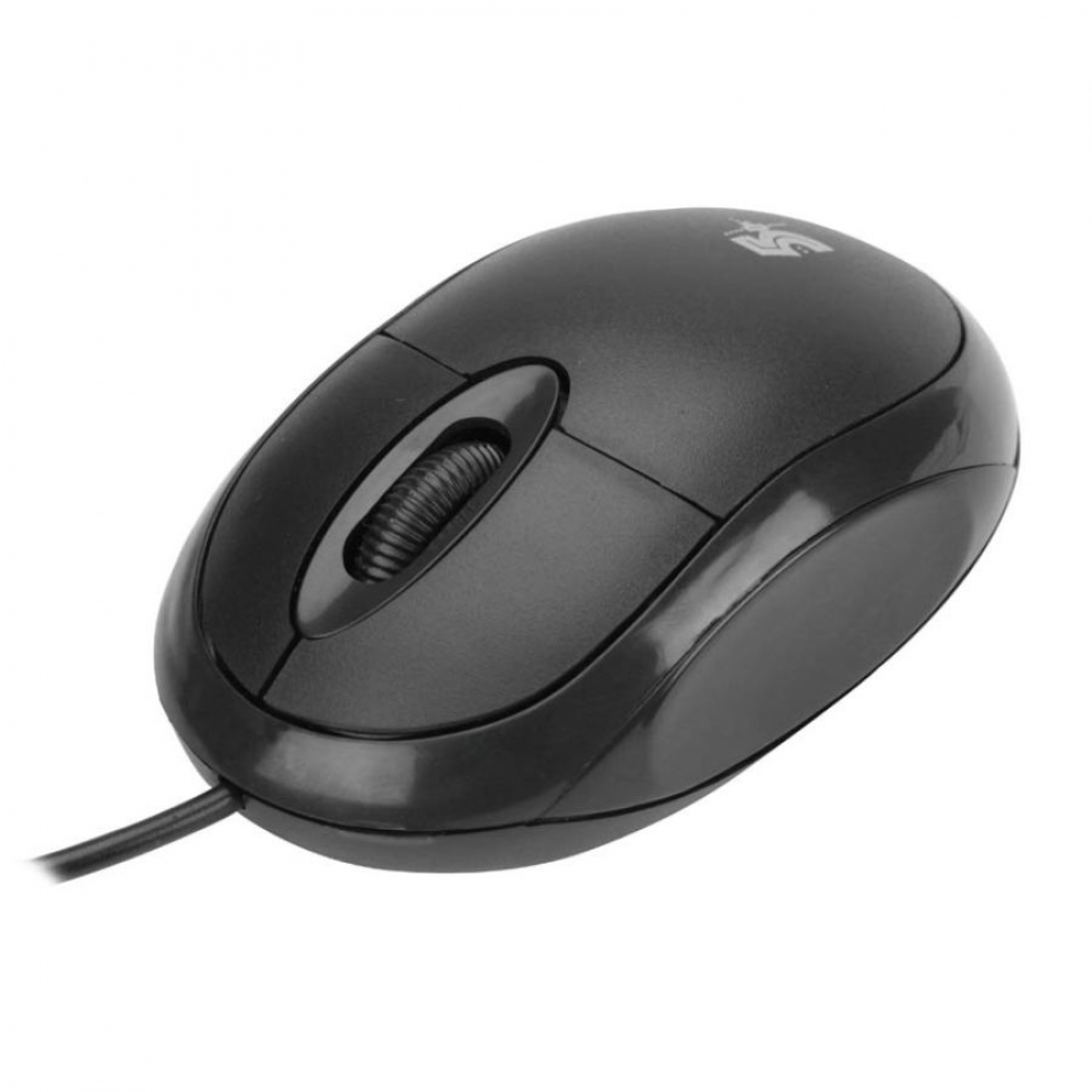 Mouse Óptico Ergonômico C/ 1000 Dpi Plug And Play 5+ Office Cor Preto