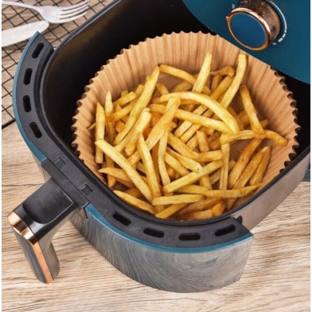 100 Pcs Papel Forro Air Fryer Antiaderente Forma Antiaderente Descatavel