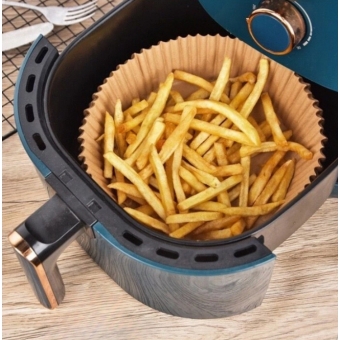 100 Pcs Papel Forro Air Fryer Antiaderente Forma Antiaderente Descatavel