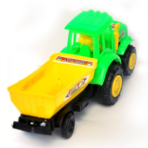 Trator De Plástico Resistente Design Realista Brinquedo