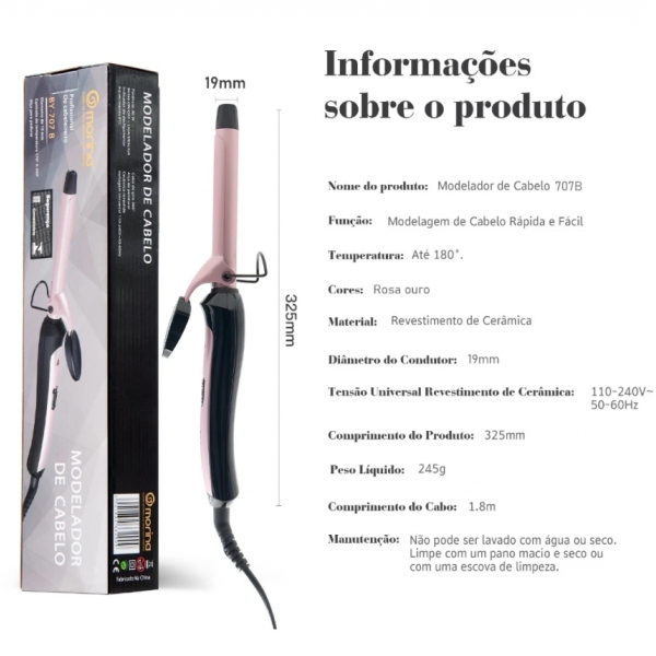 MODELADOR DE CACHOS BABY LISS ELETRICO AQUECIMENTO RAPIDO
