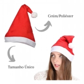 Kit 4 Gorro Touca Papai Mamãe Noel Adulto Brilhante Natal V