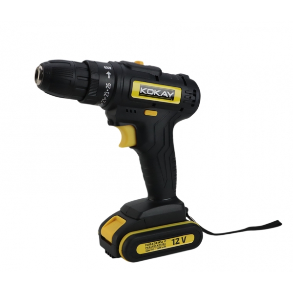 PARAFUSADEIRA E FURADEIRA 1350 RPM A BATERIA LI-ION C/ MALETA ACESSORIOS 12V -110/220V