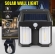 Luminaria Solar LED Lâmpada Dupla De Parede Com Sensor de Presença Movimento IP66 Impermeável