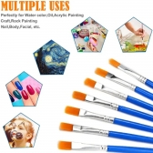 Kit 6 Conjunto De Pincéis Para Pintura Artistica Acrílicos