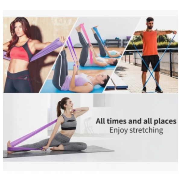 Faixa Elástica Para Fisioterapia Yoga Alongamento Pilates - Azul