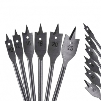 Jogo de Broca Chata para Madeira com 6 Kit Brocas Chata Madeia Marcenaria Móveis
