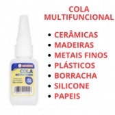 Cola Instantânea 20g /Fibra e Pedrarias Bico Fino / Fácil Aplicação / Super Forte