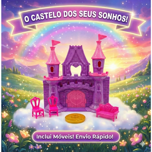 Castelo De Princesa C/ Móveis Menina