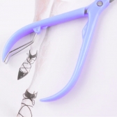 Kit De Manicure Pedicure Profissional Cortador De Unha Empurrador de Cutícula Lixa Pinça 4 Peças