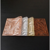 Descanso de prato Americano Sousplat Mesa Descanso De Mesa Posta Jantar Design de recorte de folhas