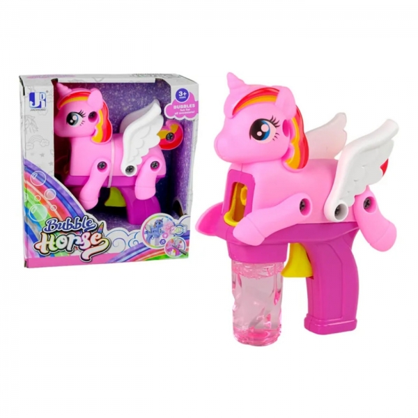 Pistola De Bolha Sabão Formato De Unicórnio Sortido Dorém