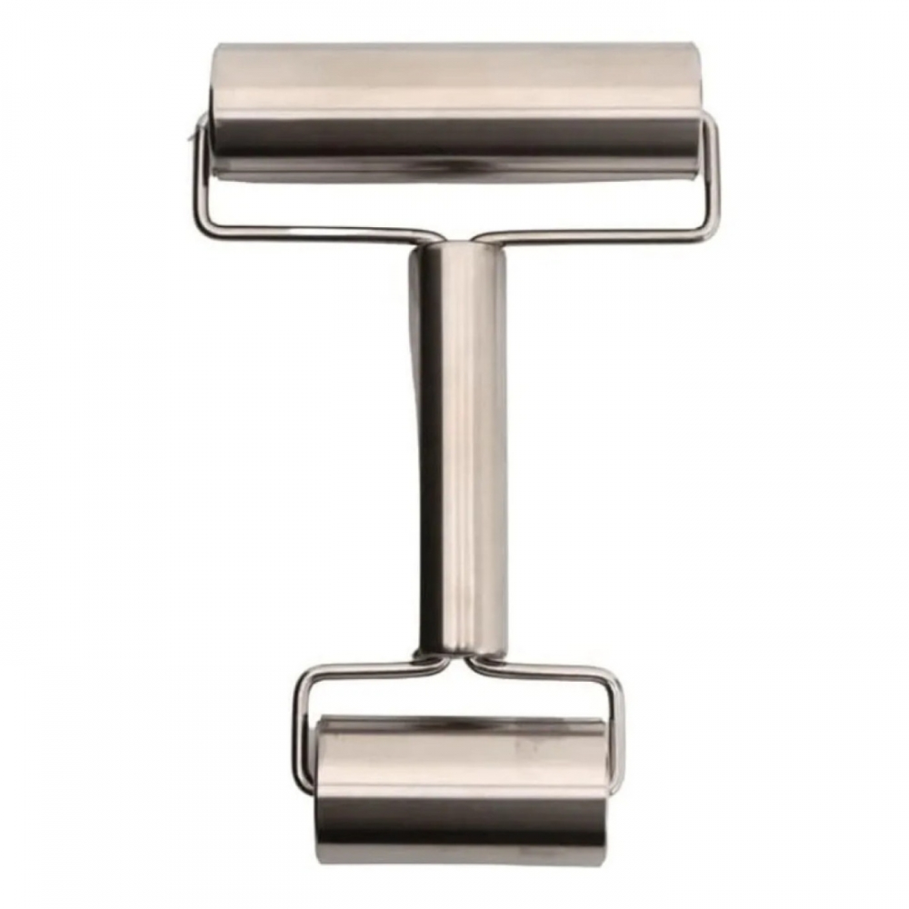 Rolo Duplo Para Massa Aço Inox 18 Cm
