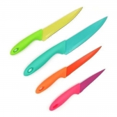 Facas De Cozinha Kit Conjunto Jogo 4 Coloridas Dia A Dia