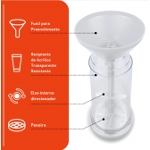 Tapioqueira Peneira e Armazena Polvilhador De Tapioca Armazena Beiju - Diversas Cores - NL