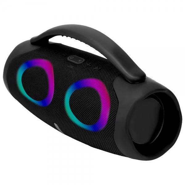 Caixa de som Bluetooth Portátil Com Led RGB 22cm Portátil FM USB TWS 10Wx2 Para Praia, Festa ou Viagem