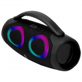 Caixa de som Bluetooth Portátil Com Led RGB 22cm Portátil FM USB TWS 10Wx2 Para Praia, Festa ou Viagem
