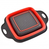Escorredor Multiuso Retrátil Dobrável Quadrado Para Macarrão Frutas Salada Legumes