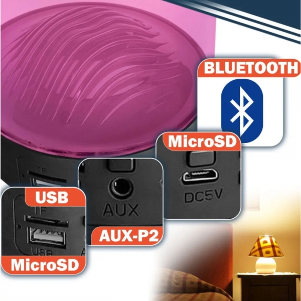 Caixa De Som Luminária Bluetooth Led Portátil