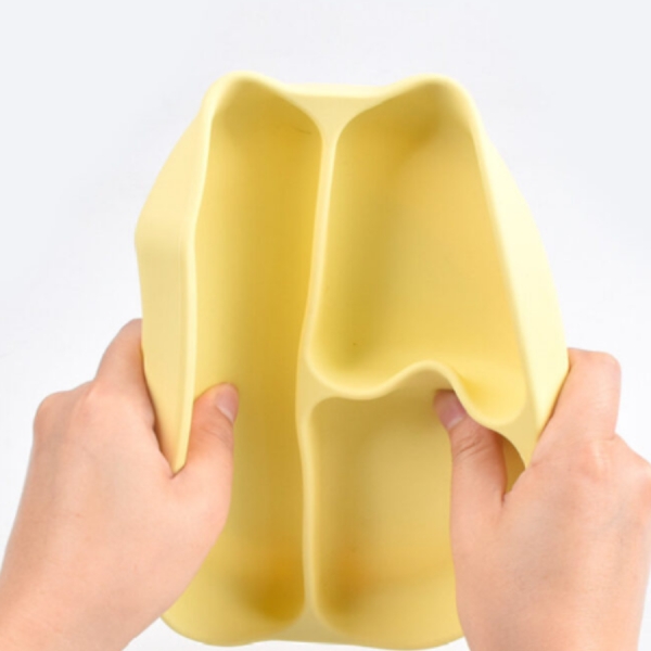 Kit 6 Alimentação Bebê Silicone Prato Babador Copo Tigela Cor Rosa Introdução Alimentar infantil