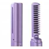 2 em 1 Escova De Alisamento Capilar Alisador De Cabelo Aquecido Recarregável Mini Pente Portátil